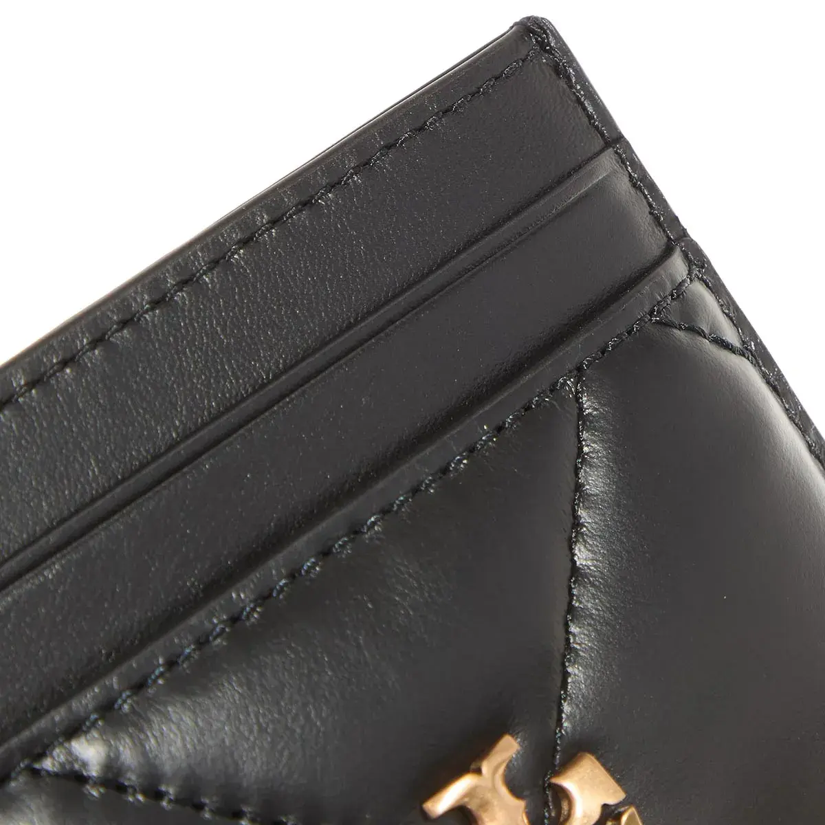 Elegantes gestepptes Leder Kartenetui