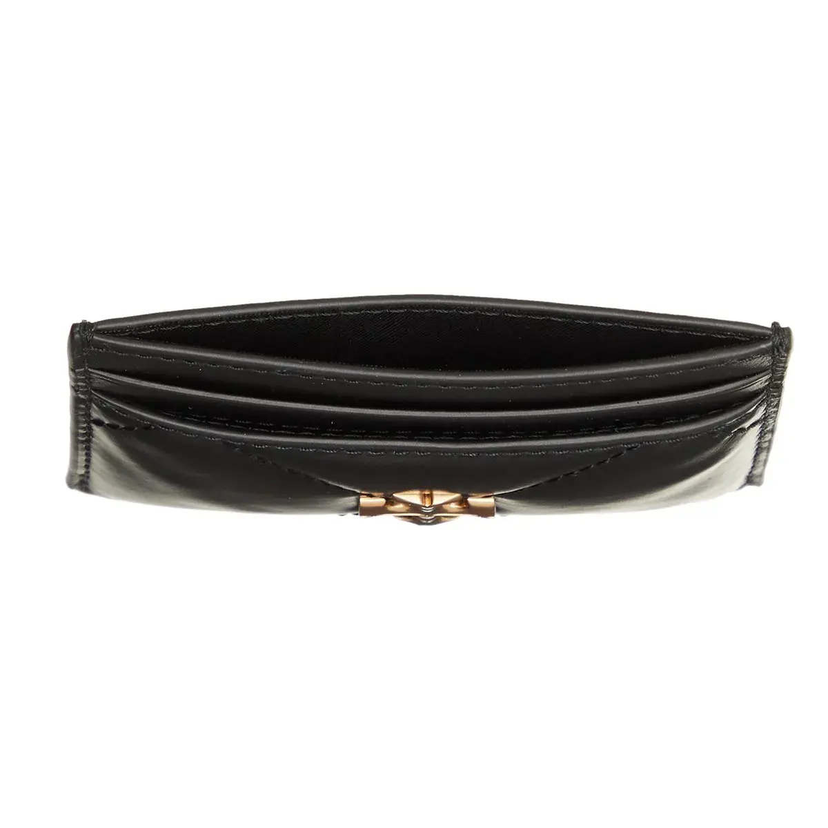 Elegantes gestepptes Leder Kartenetui