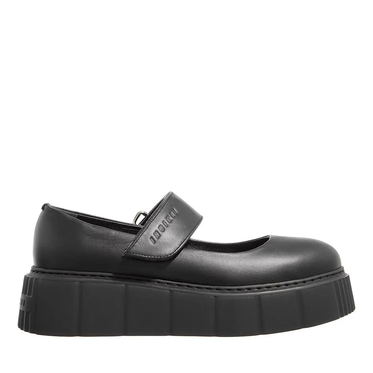Schwarze Mary Jane Schuhe mit Plateau