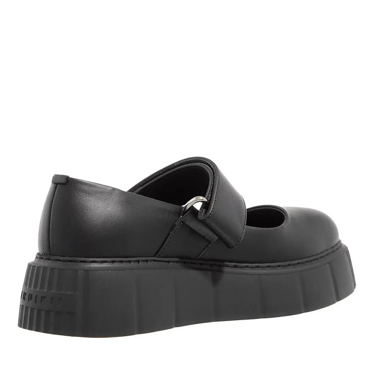 Schwarze Mary Jane Schuhe mit Plateau