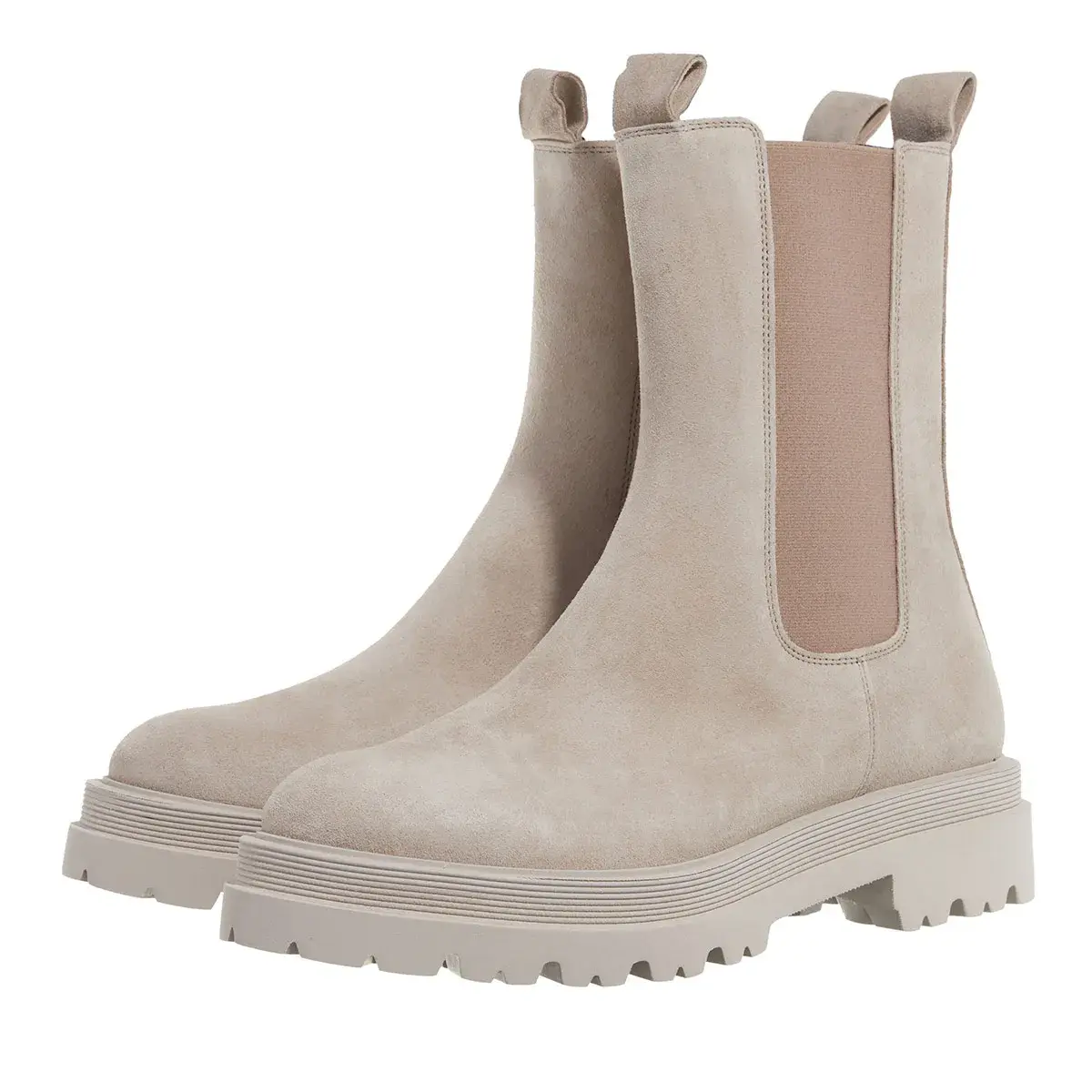 Chelsea Boots aus Wildleder mit Profilsohle