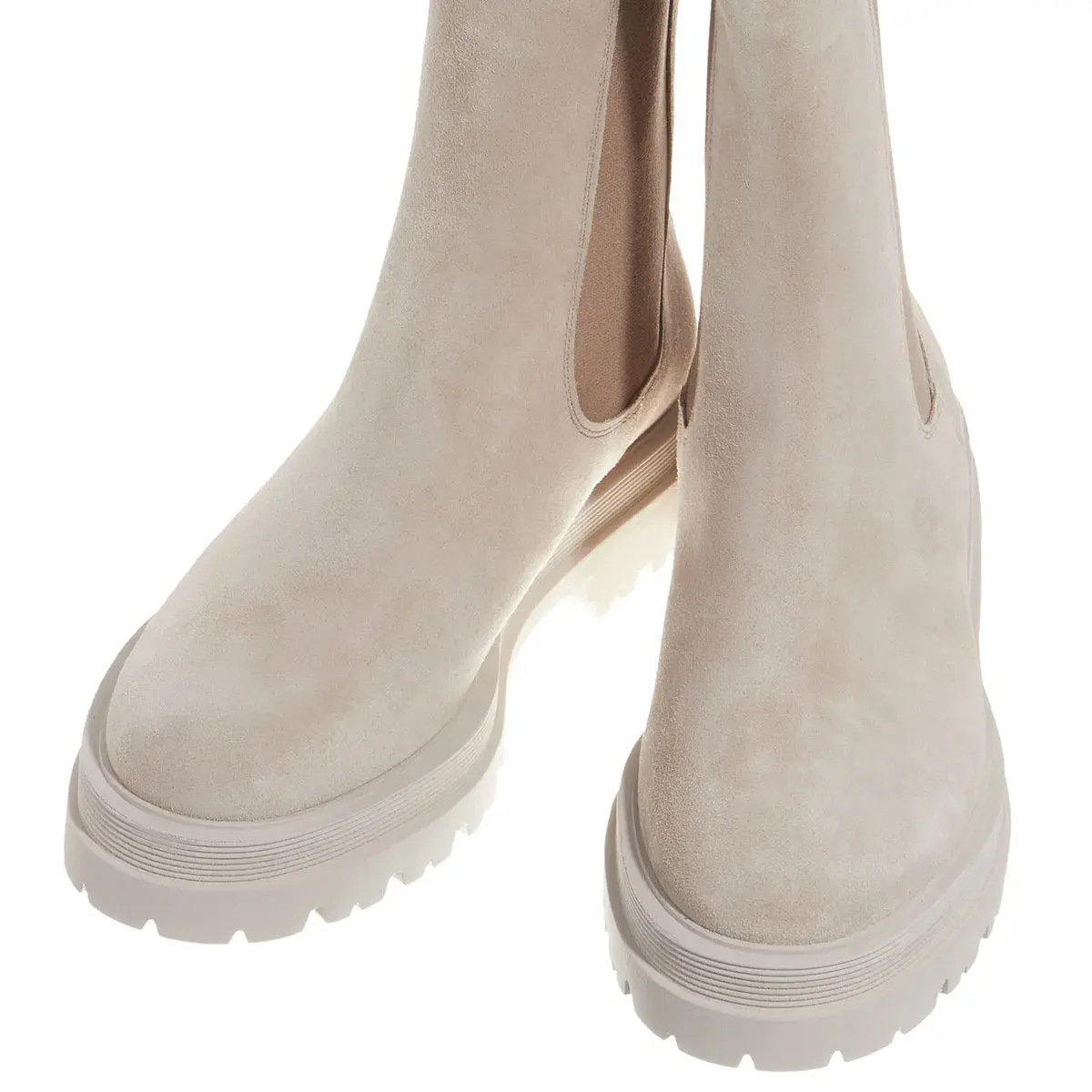 Chelsea Boots aus Wildleder mit Profilsohle