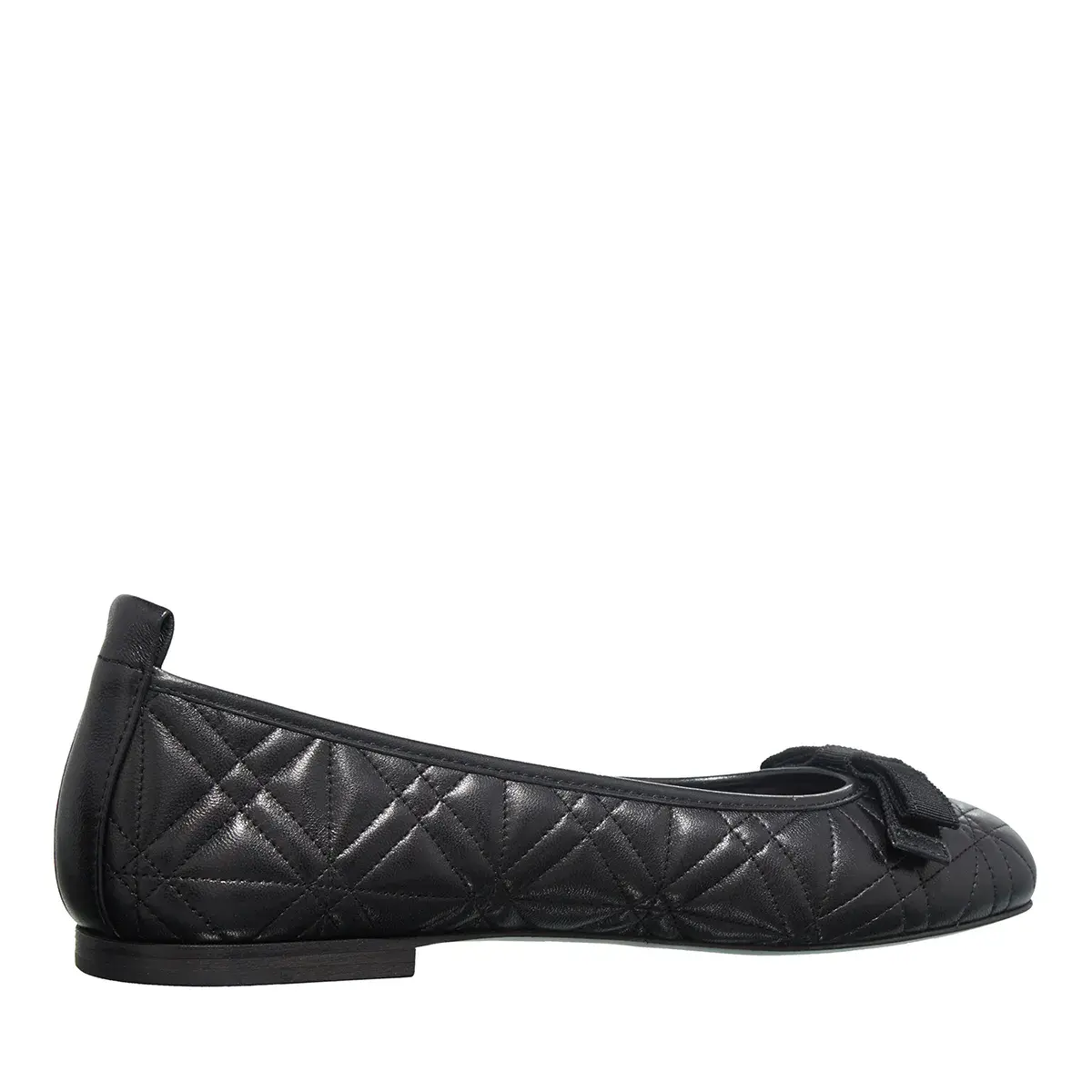 Gesteppte Leder Ballerinas mit Perle