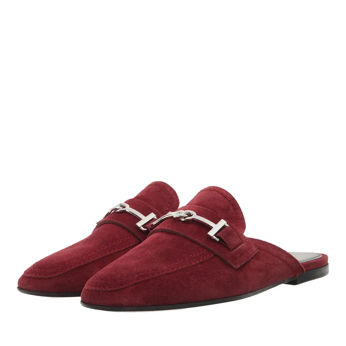 Wildleder-Mules mit Schnallendetail