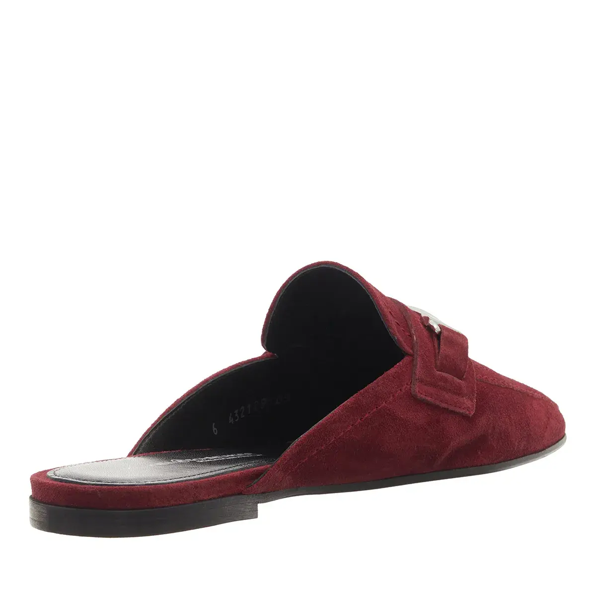 Wildleder-Mules mit Schnallendetail
