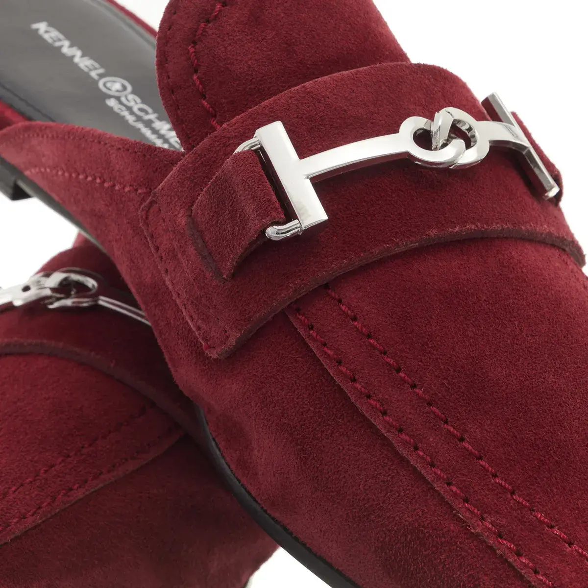 Wildleder-Mules mit Schnallendetail