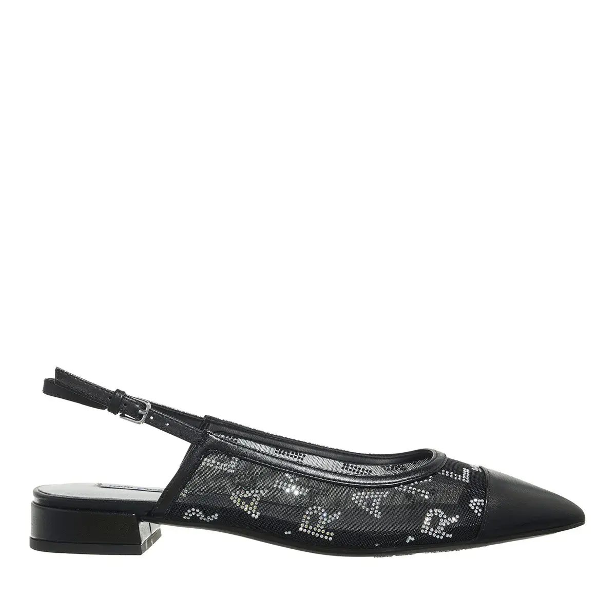 Mit Strass verzierte Slingback-Ballerinas