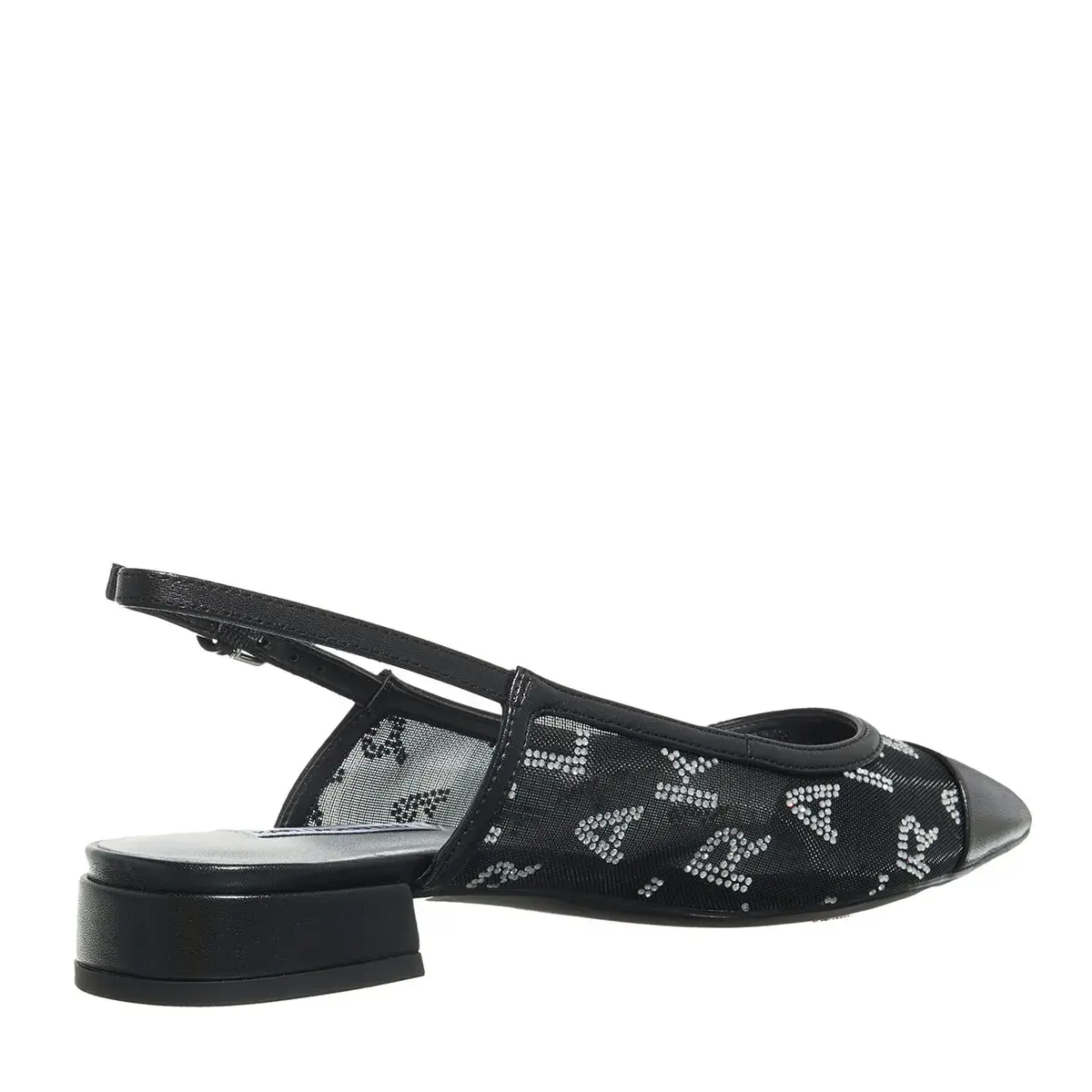 Mit Strass verzierte Slingback-Ballerinas