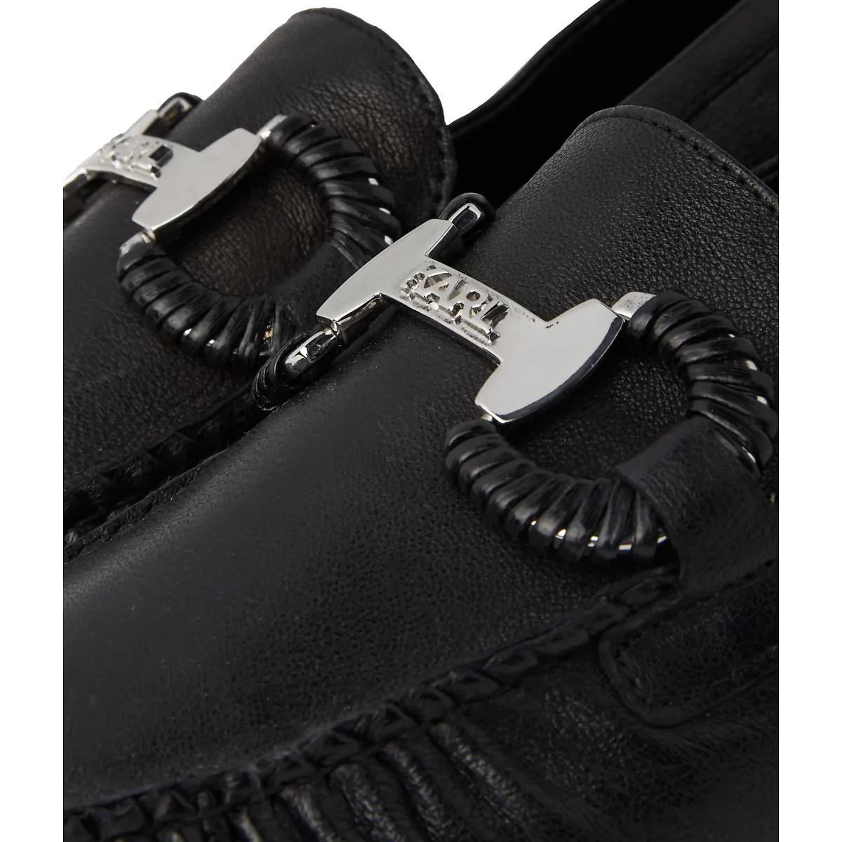 Elegante Lederloafer mit Broschen-Detail