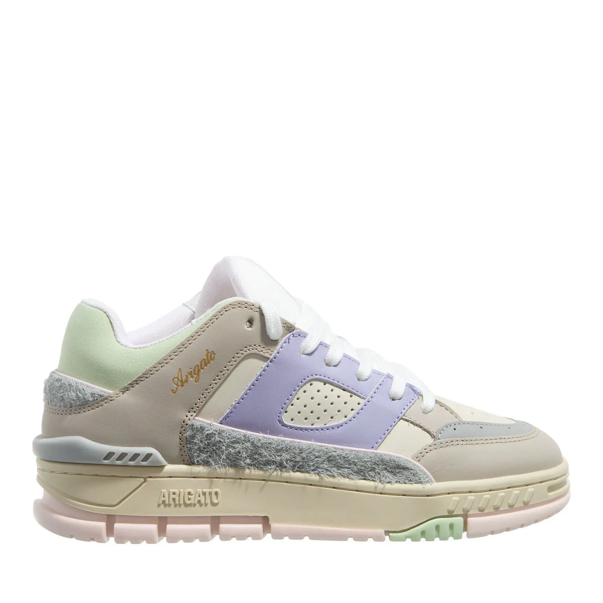 Low-Top Panel Sneaker, Mehrfarbige Akzente