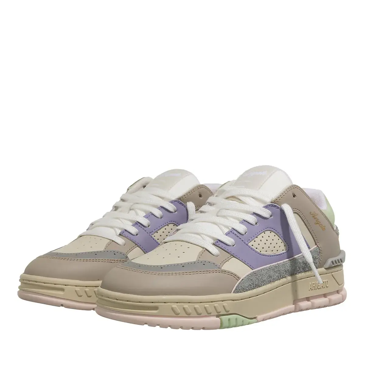 Low-Top Panel Sneaker, Mehrfarbige Akzente