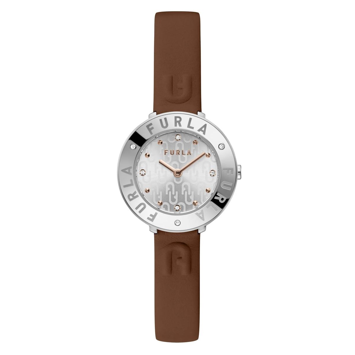Braune Lederband-Analog-Uhr