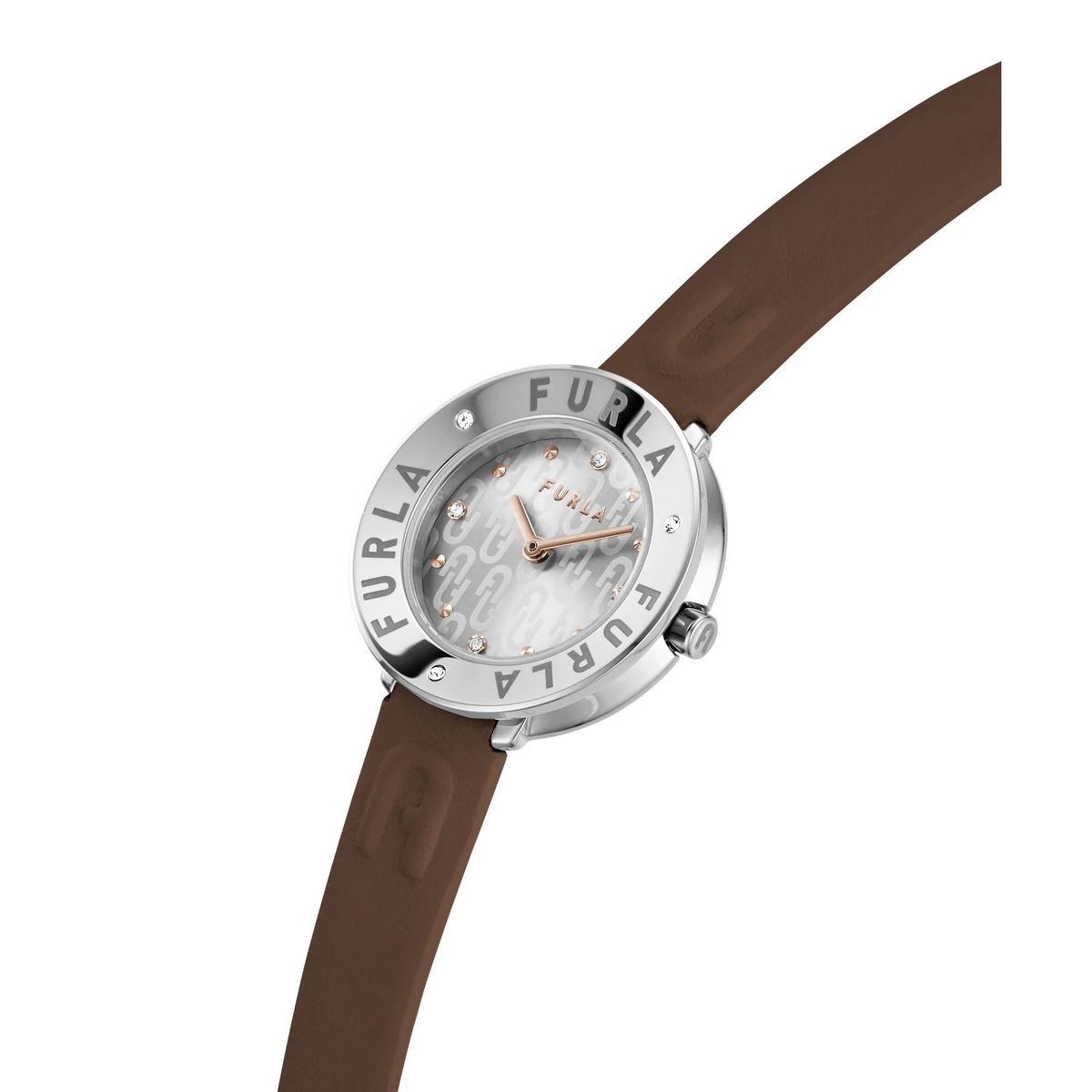 Braune Lederband-Analog-Uhr