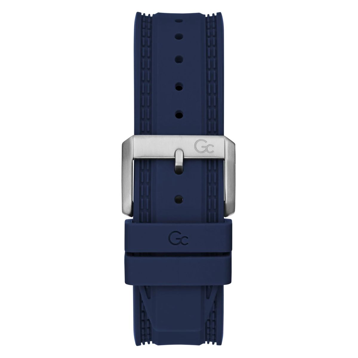 Blaue Chronographenuhr aus Edelstahl