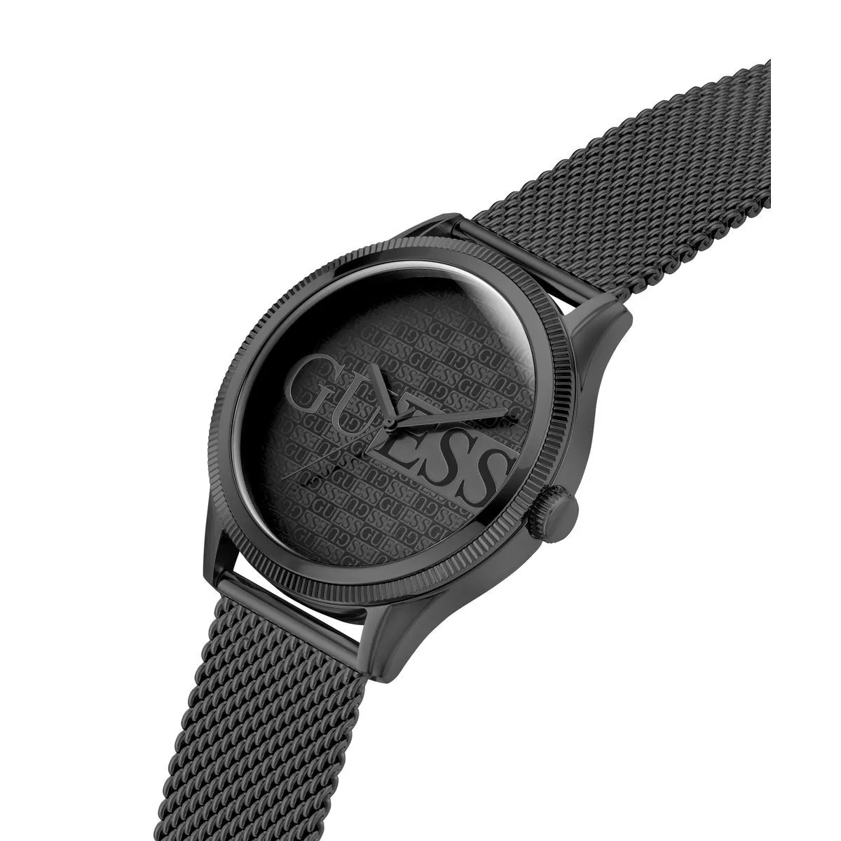 Minimalistische Schwarze Mesh-Armbanduhr