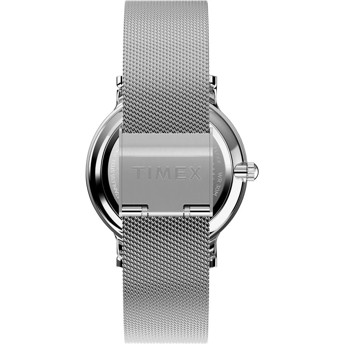 Regenbogenlünette silberne Mesh-Uhr