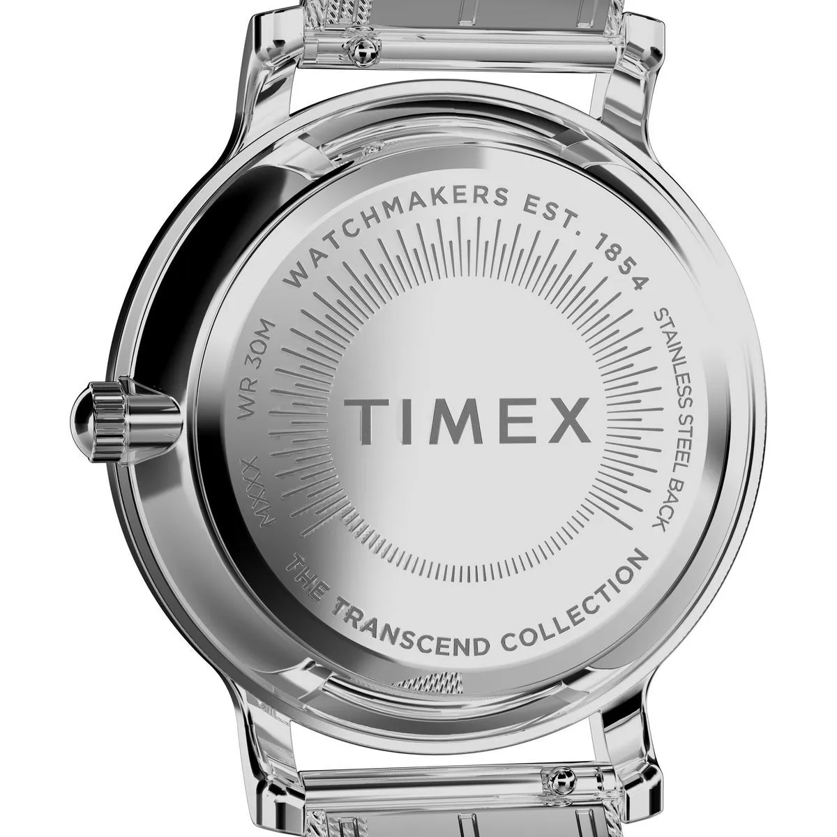 Regenbogenlünette silberne Mesh-Uhr