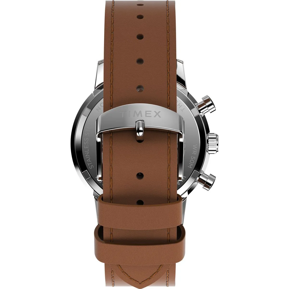 Elegante Chronograph-Uhr mit Lederarmband