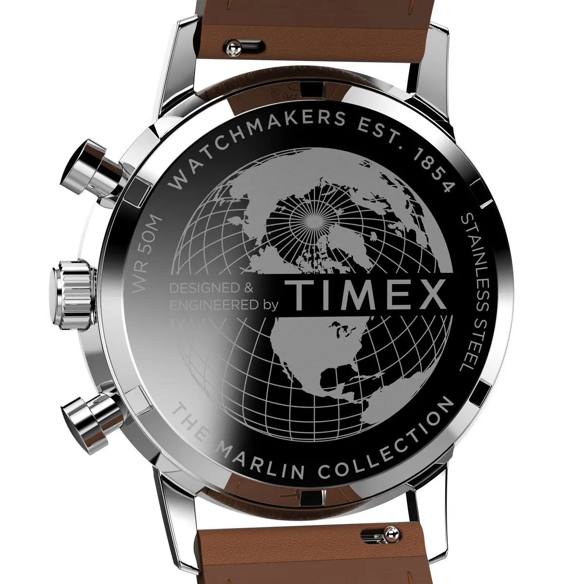 Elegante Chronograph-Uhr mit Lederarmband