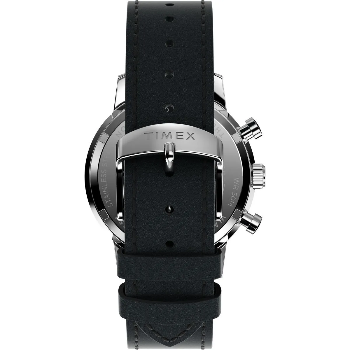 Klassische Chronographenuhr mit Lederarmband