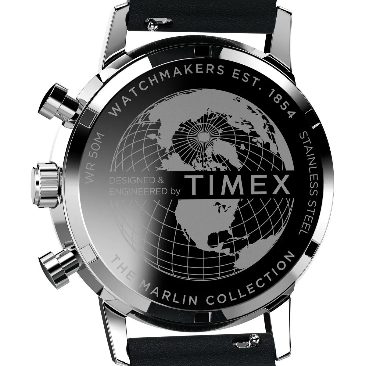 Klassische Chronographenuhr mit Lederarmband