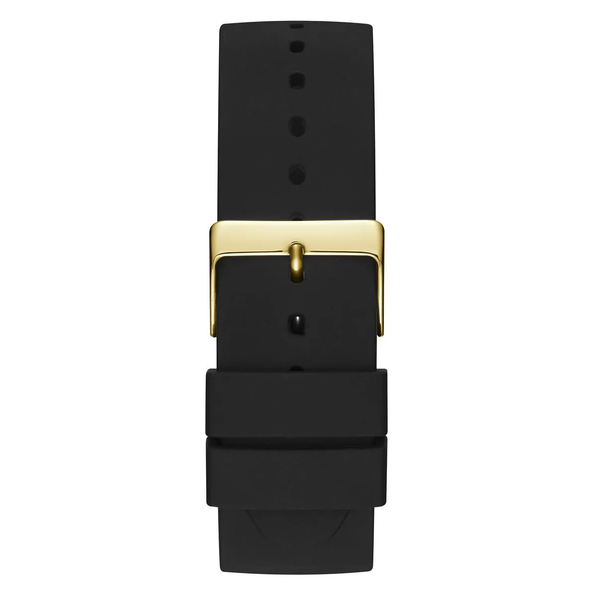 Schwarze Uhr mit goldenen Akzenten