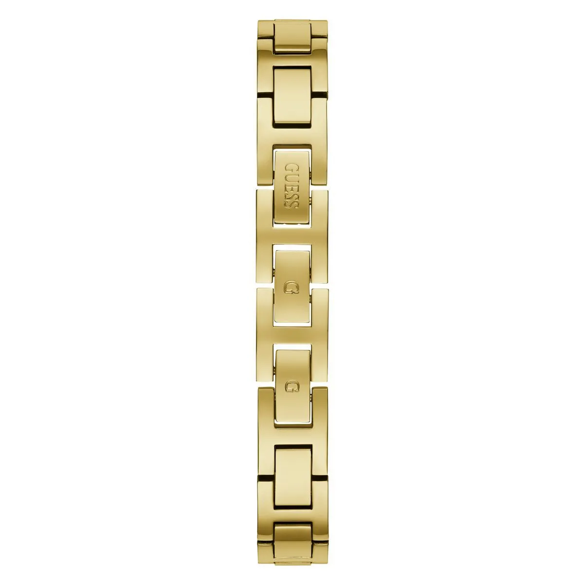 Goldfarbene Armbanduhr mit Kristallakzenten