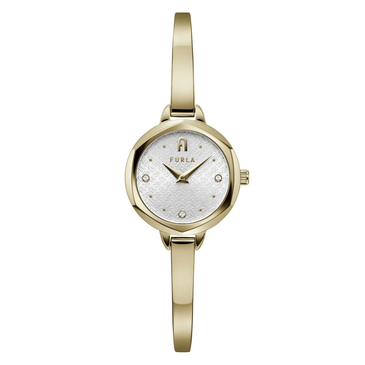 Goldfarbene Damen-Armreif-Uhr