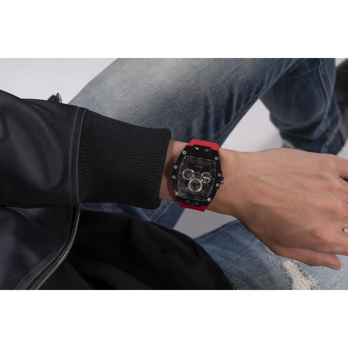 Phoenix rote Silikon Analog Uhr