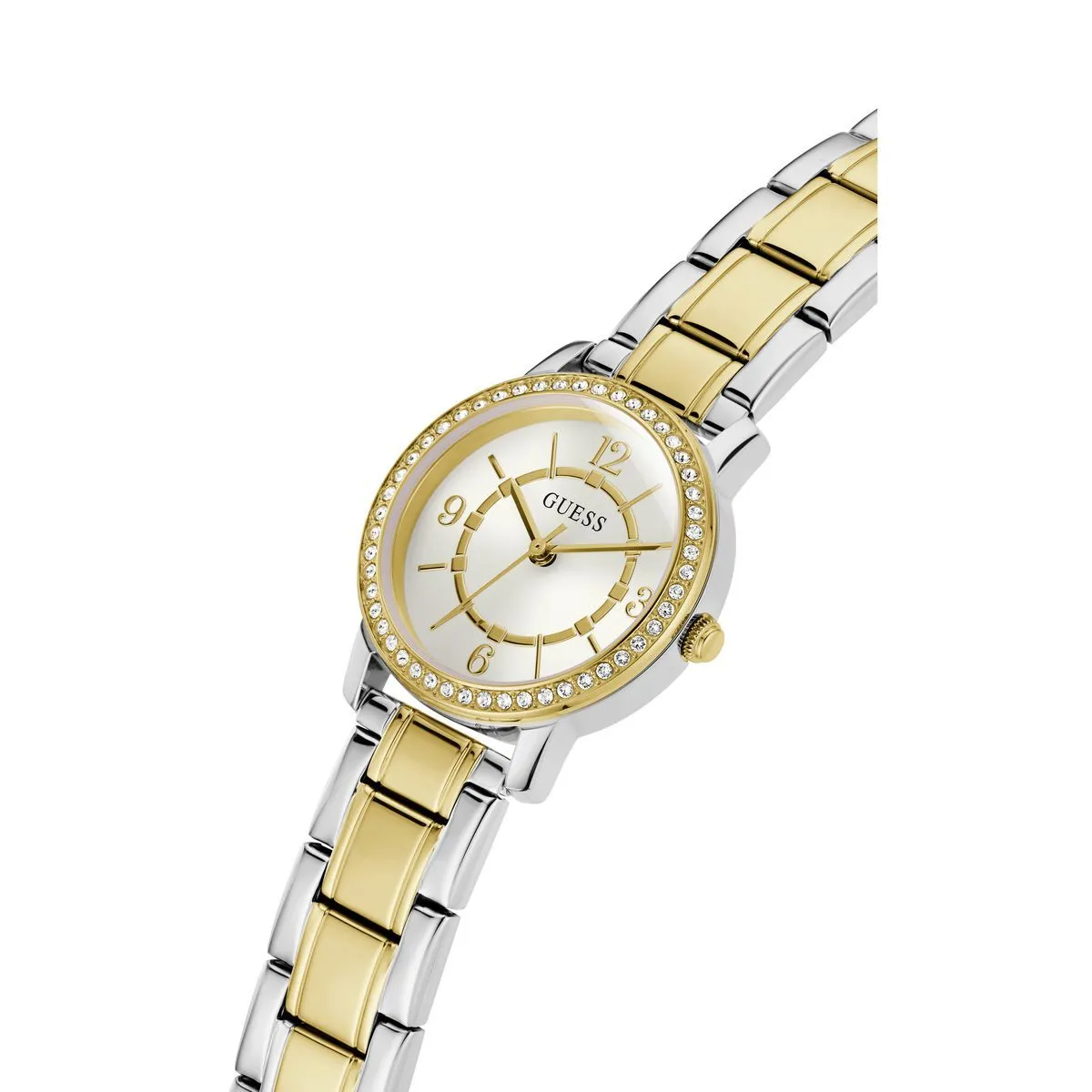 Elegante zweifarbige Edelstahluhr