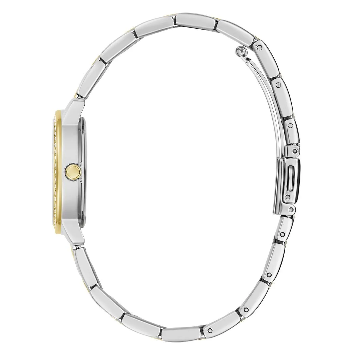 Elegante zweifarbige Edelstahluhr