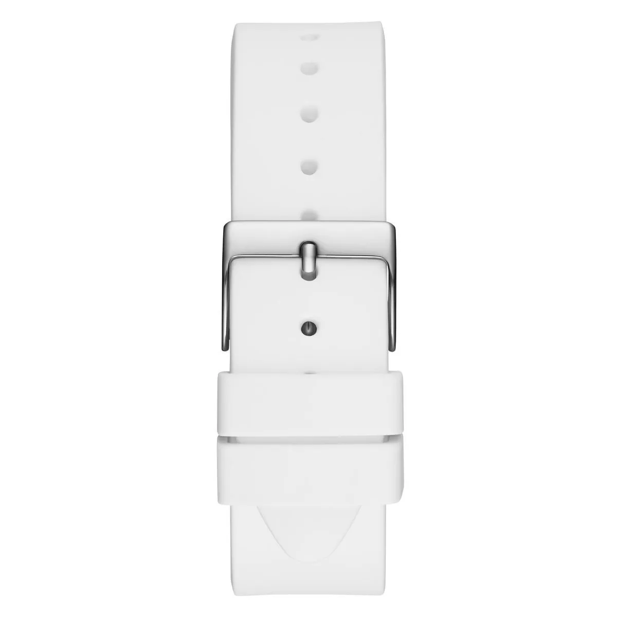Multifunktionsuhr mit Kristallakzenten und weißem Armband