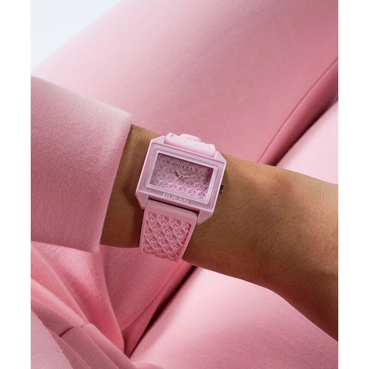 Rosa Logo Analog Quarz Uhr