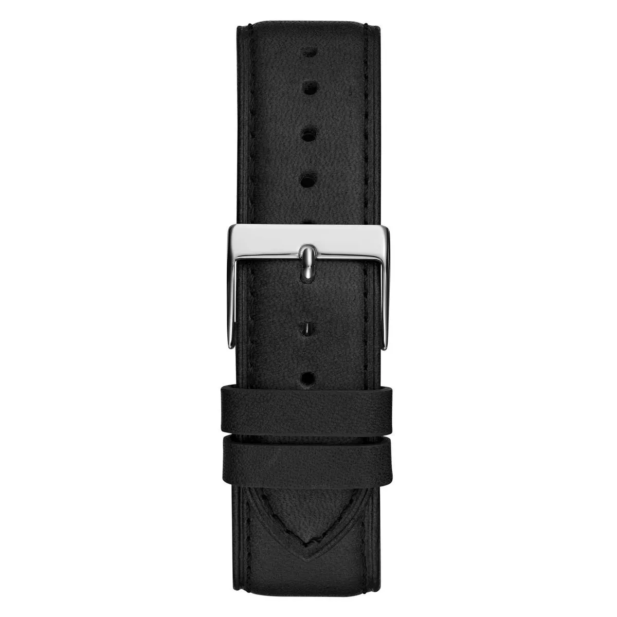 Schwarzes Leder Uhrenarmband mit Schnalle