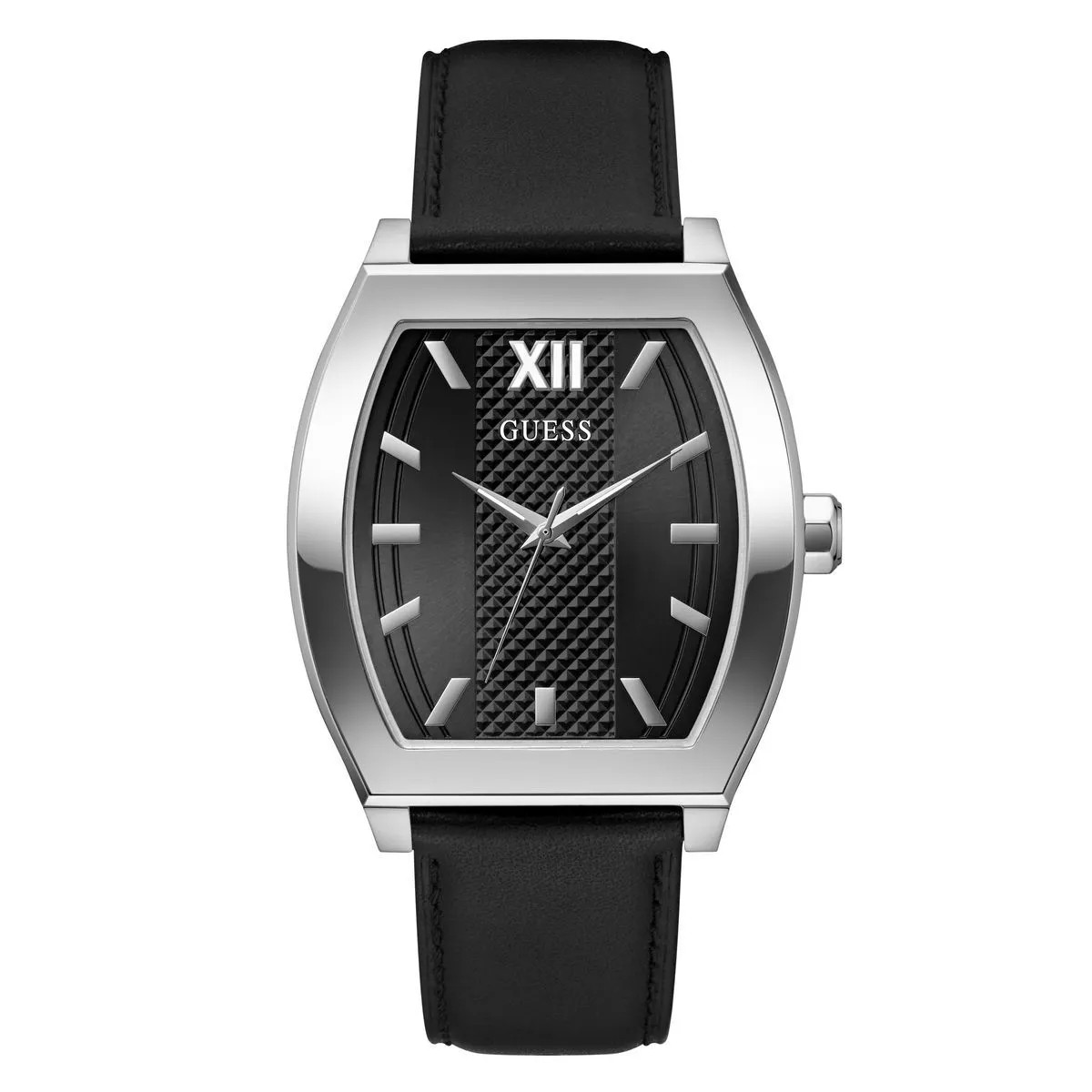 Schwarzes Leder Uhrenarmband mit Schnalle