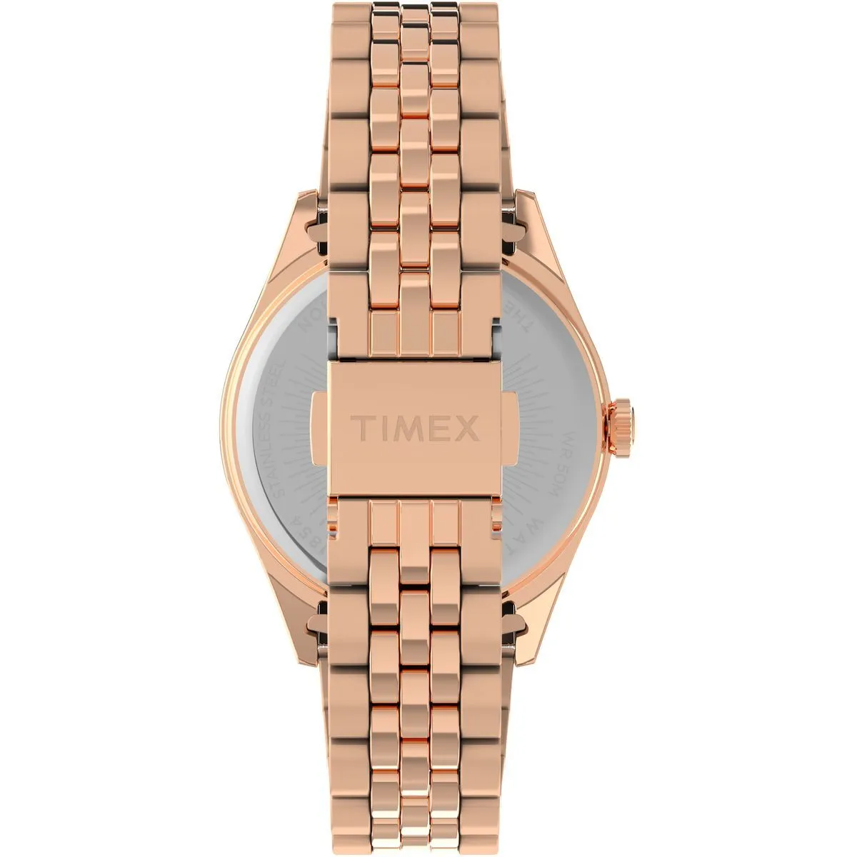 Elegante Roségoldene Tag-Datum-Uhr