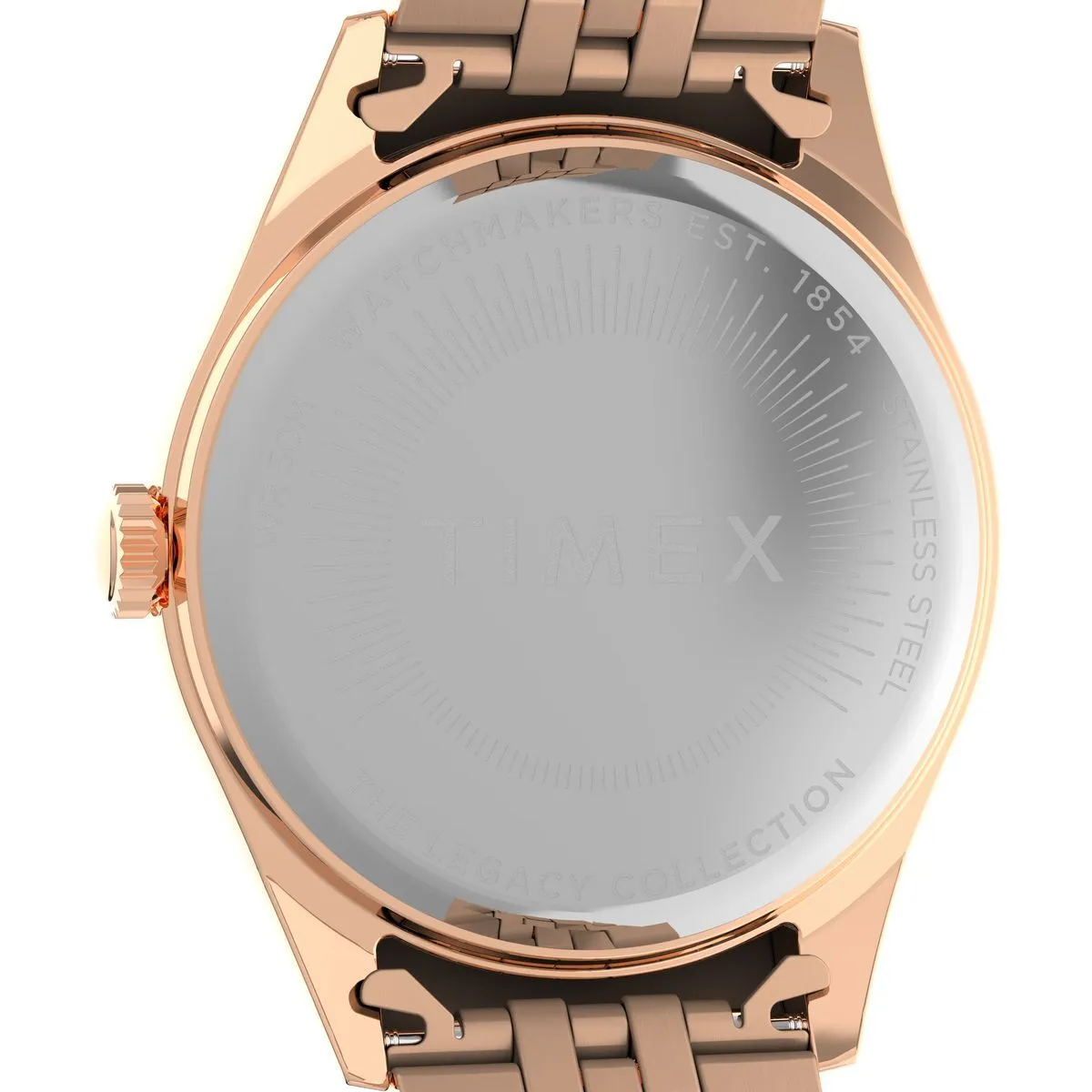 Elegante Roségoldene Tag-Datum-Uhr