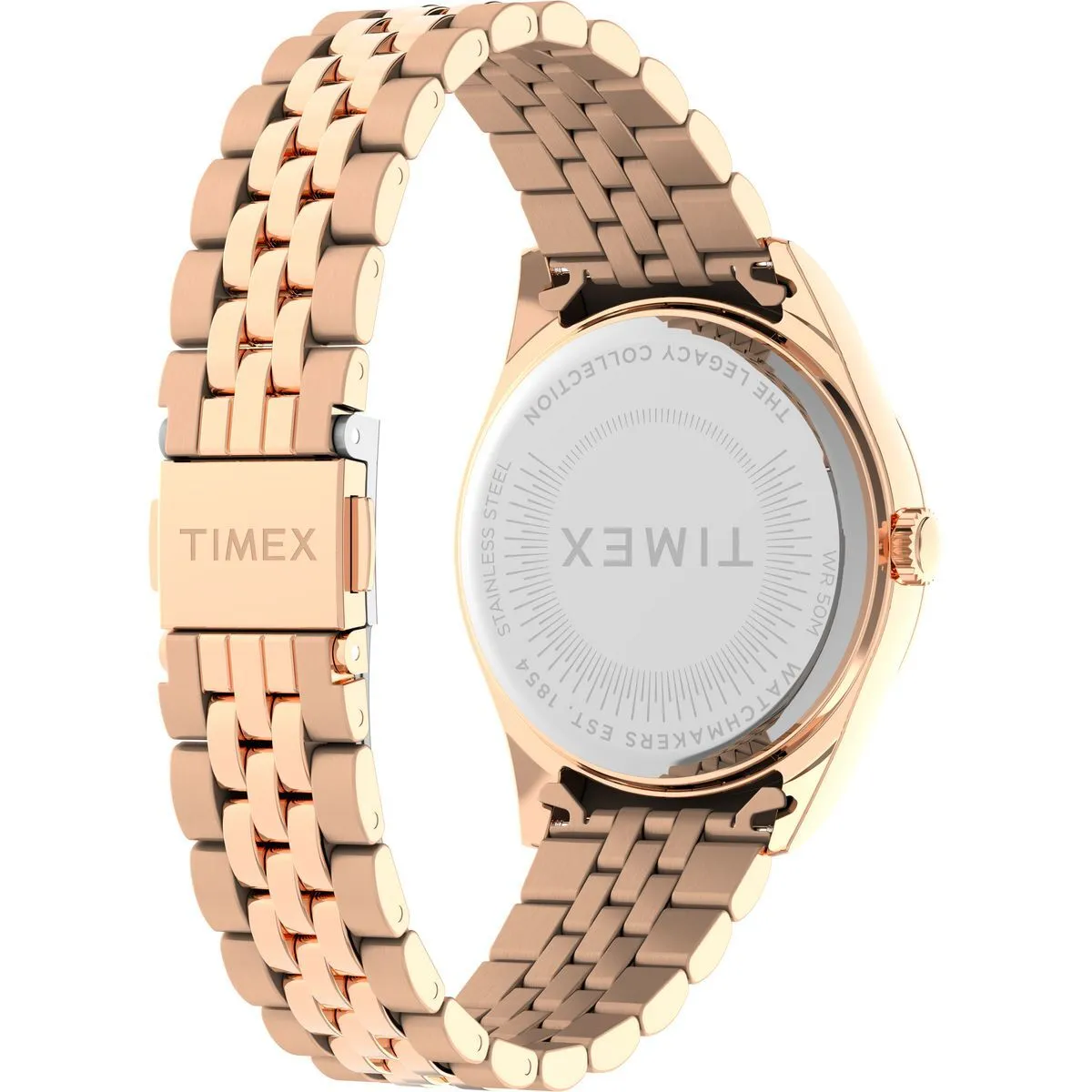 Elegante Roségoldene Tag-Datum-Uhr