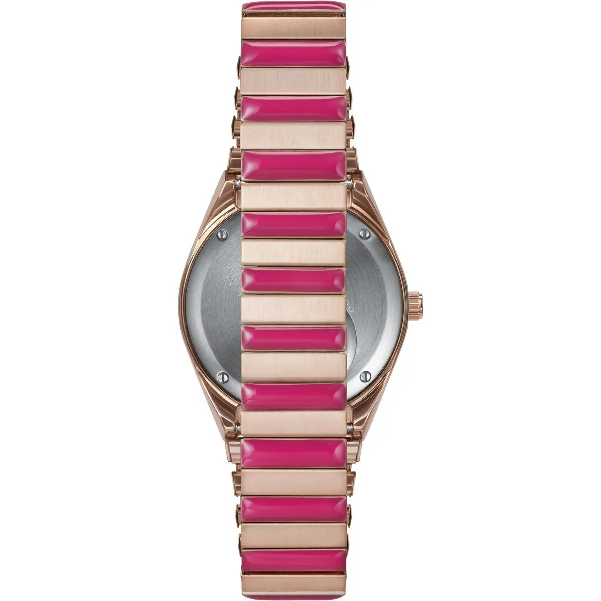 Retro Pink Quarz Analoguhr