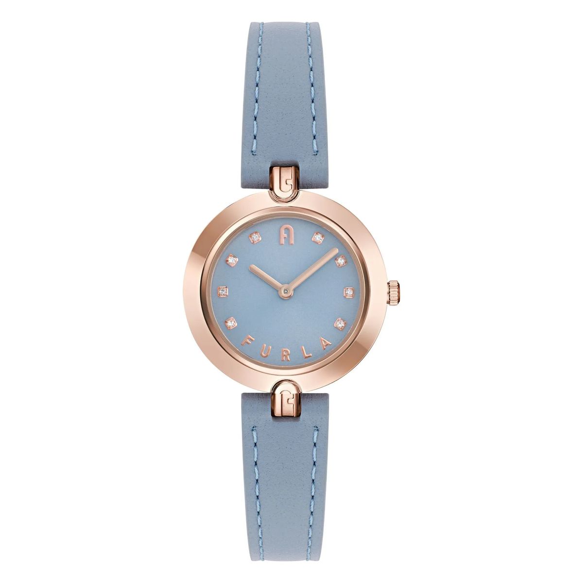 Furla Logo Roségold Uhr