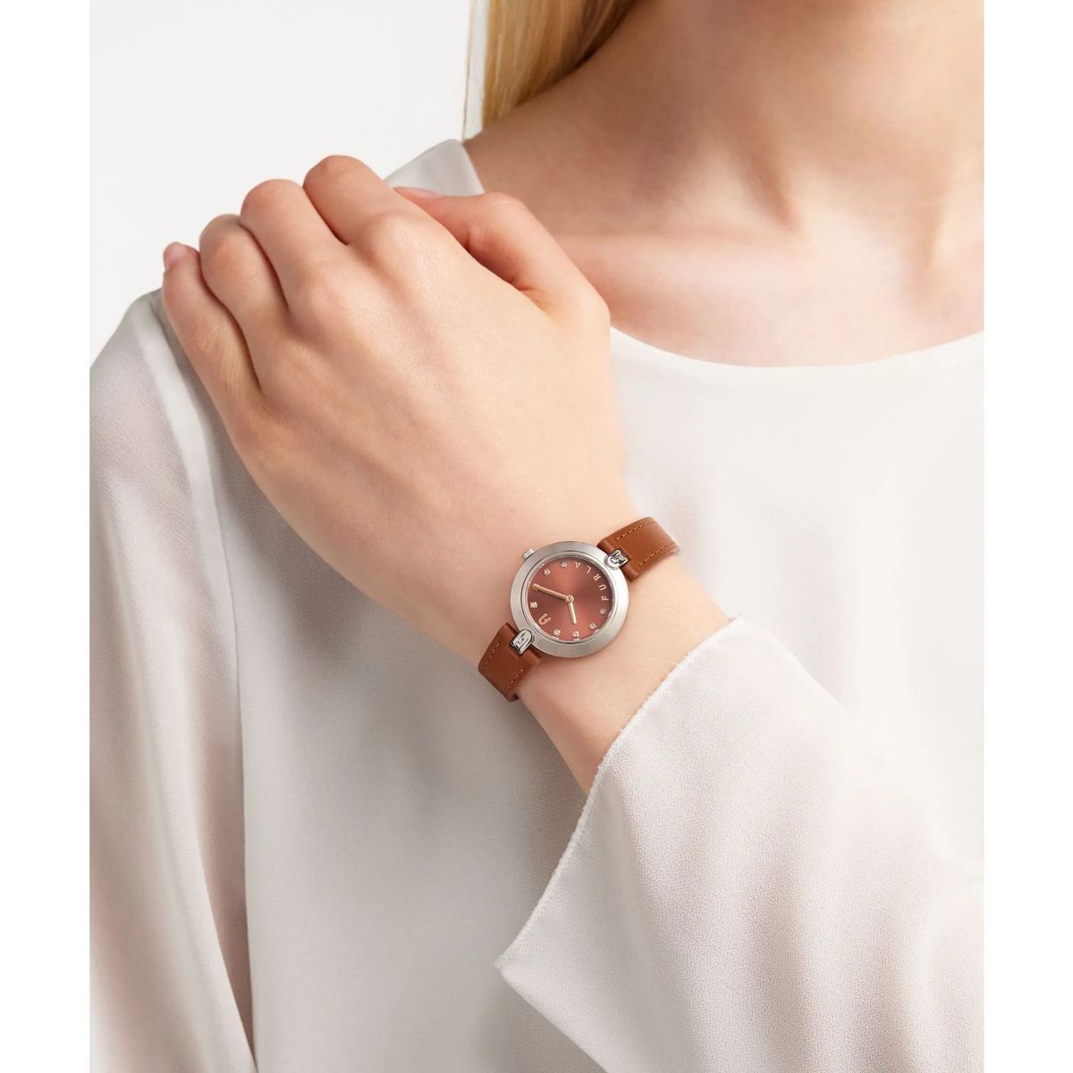 Furla Logo Lederarmbanduhr