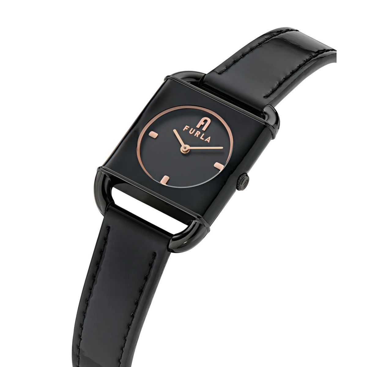 Elegante Schwarze Uhr mit quadratischem Zifferblatt