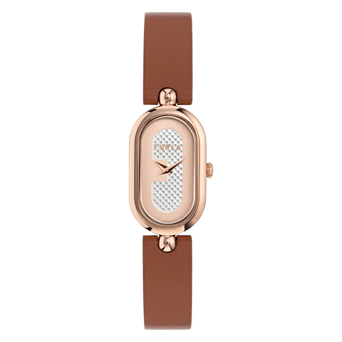 Braune elegante Armbanduhr mit Lederarmband