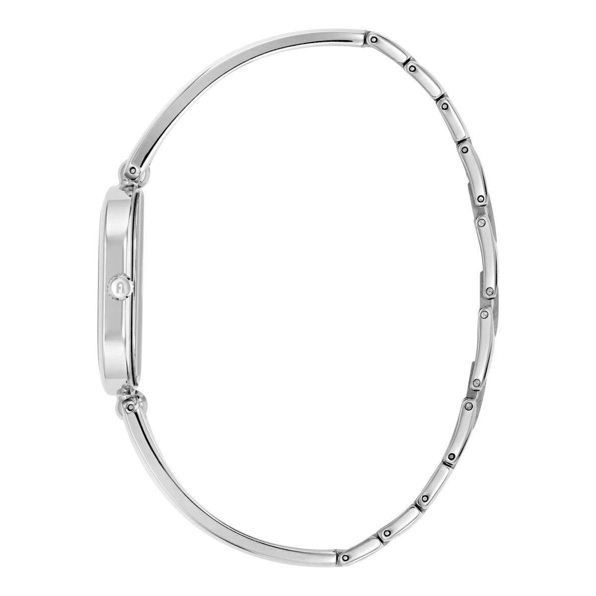 Elegante silberfarbene Armreif-Uhr