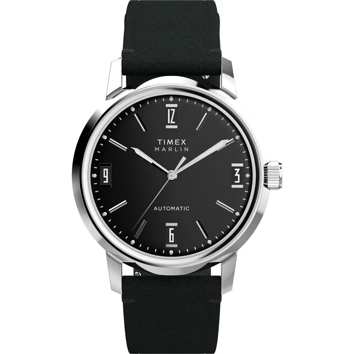 Schwarze automatische Marlin Armbanduhr