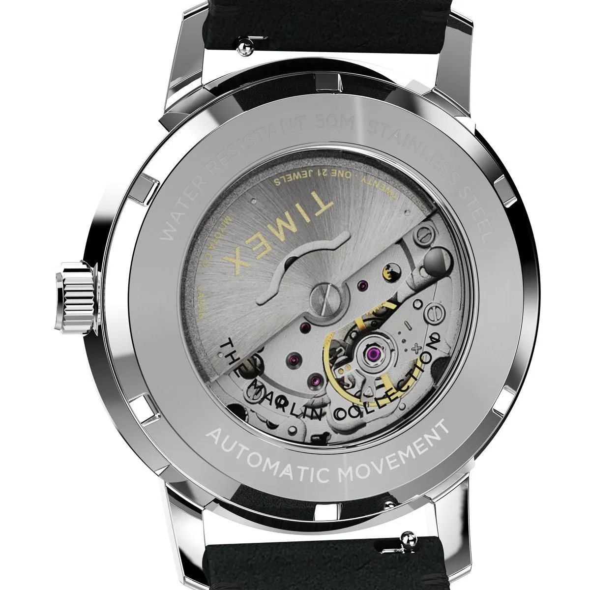 Schwarze automatische Marlin Armbanduhr