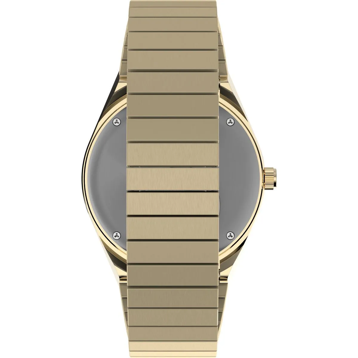 Goldfarbene Blaue Q Timex Quarzuhr