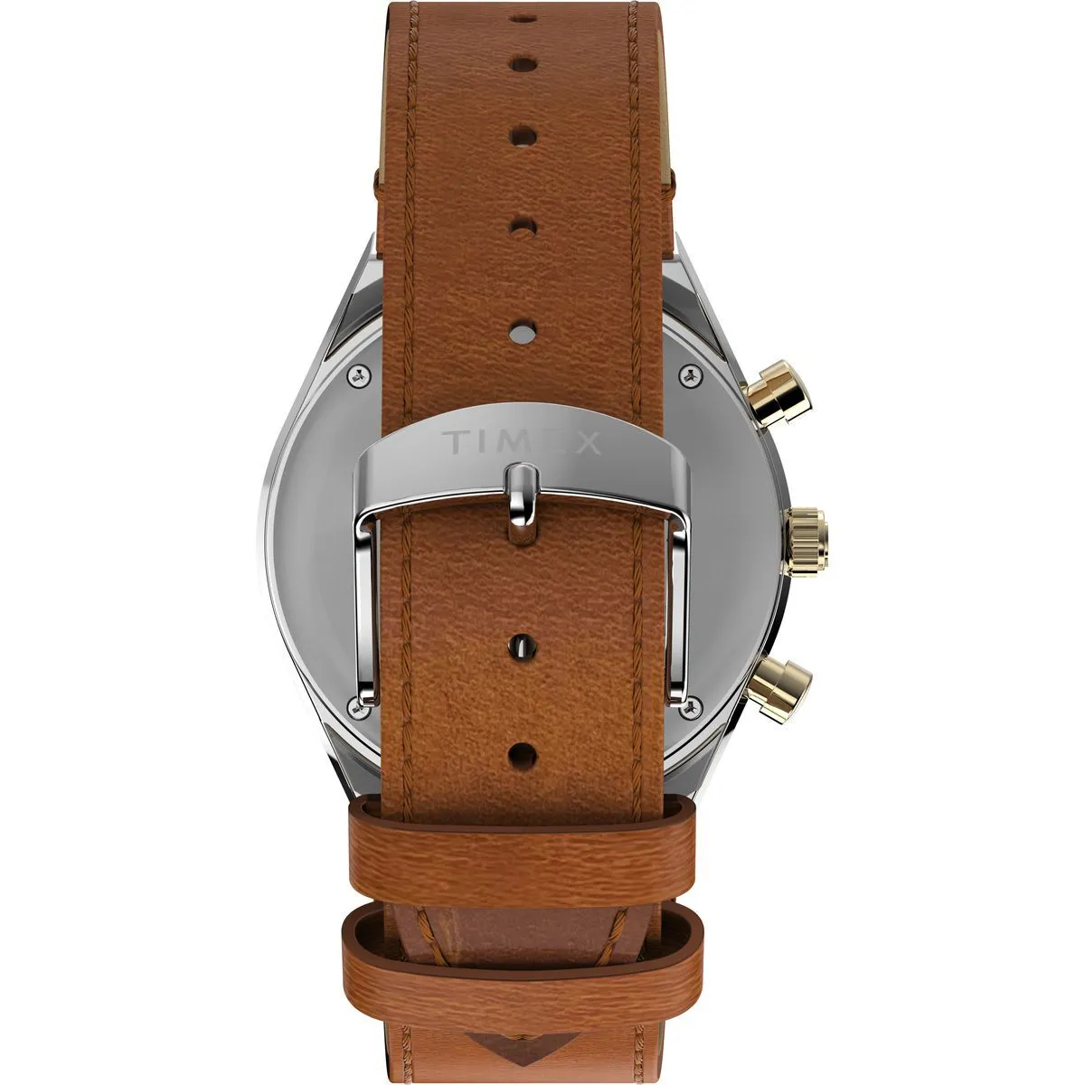 Q Timex Chronograph Lederuhr