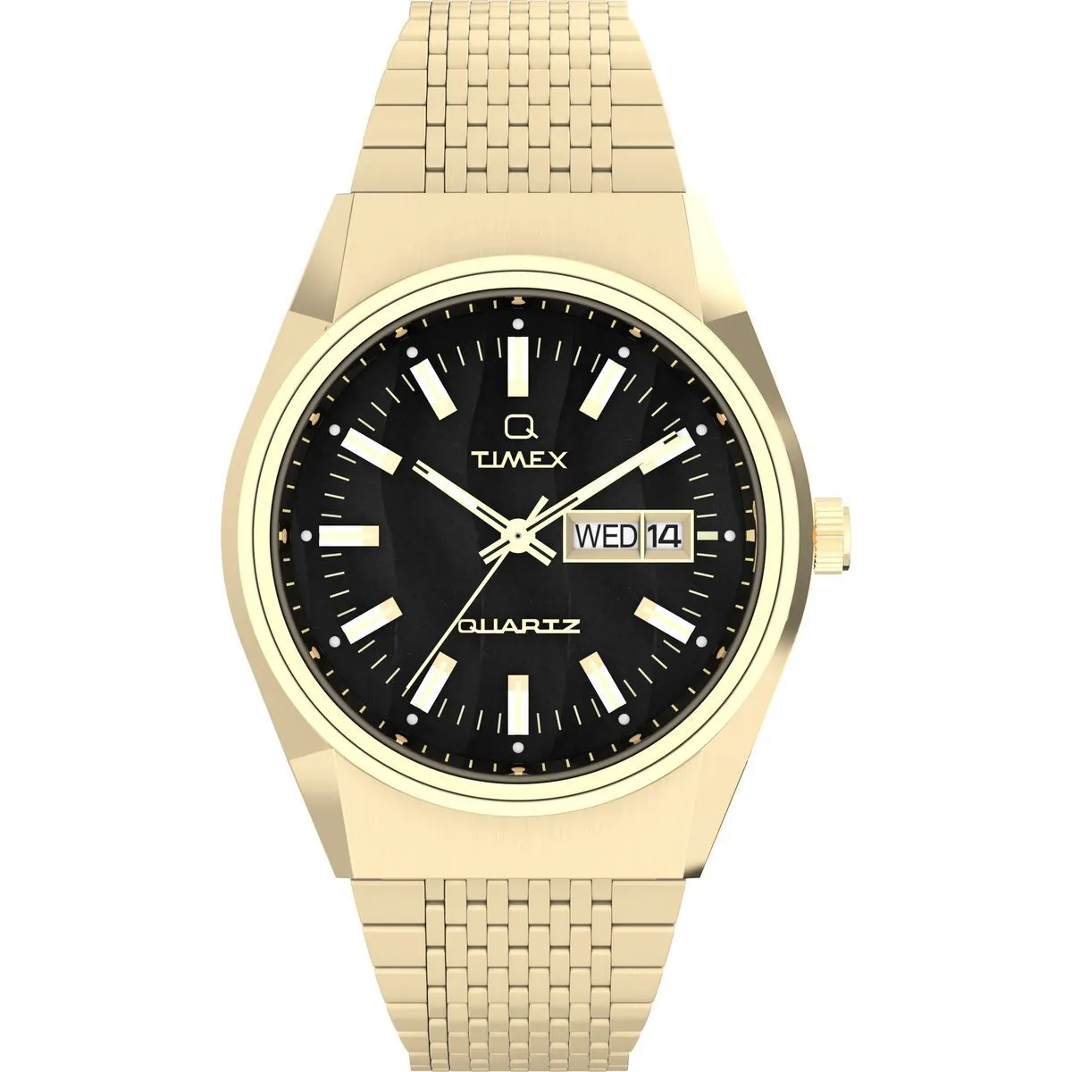 Goldfarbene Quarz Falcon Eye Uhr