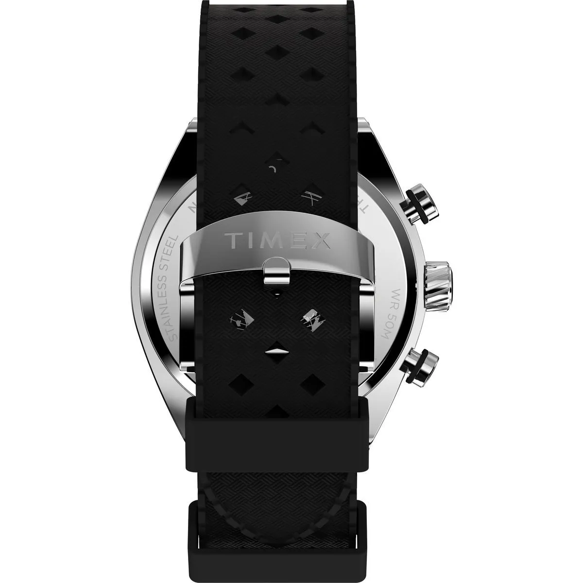 Chronograph Uhr mit schwarzem Armband